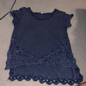 Blue Lace Bottom top
